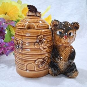 Vintage Armbee Beehive Honey Bear Pot Honeybee Ceramic Honey Jar